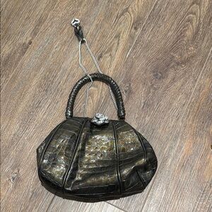 Brighton  Black and Gold Women's Handbag